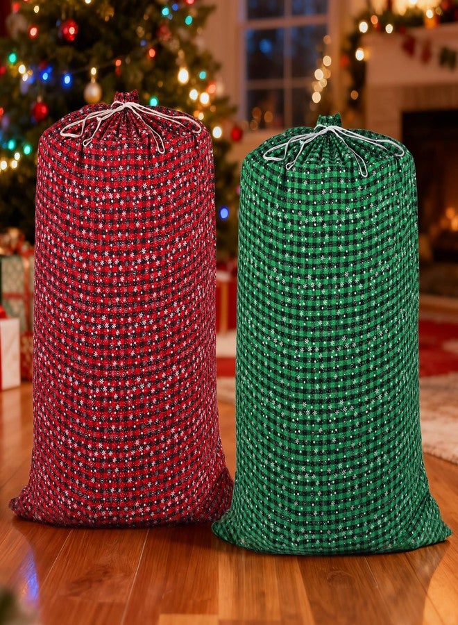 Foxtell Reusable Extra Large Jumbo Christmas Gift Bags with Drawstring, 47.2 x 31.5 Inches Santa Bags Extra Large, Giant Gift Bags for Huge Gifts, Santa Sack Extra Larger Heavy Duty Xmas Bag Large Christmas Wrapping Bags for Storing Presents - Image 1